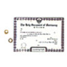 WEDDING CERTIF. W/2 WEDDING RINGS
