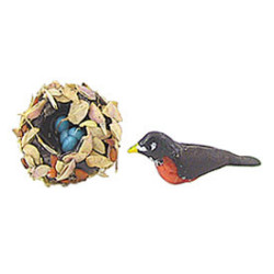 ROBIN & NEST W/EGGS