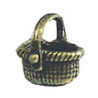 ANTIQUE BRASS BASKET/OVAL