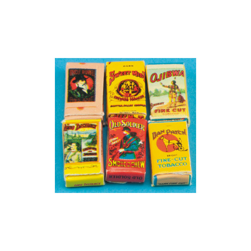 Tobacco Box, Old Look,5/8 H, 6 Asst