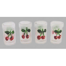GLASSES W/CHERRY DESIGN