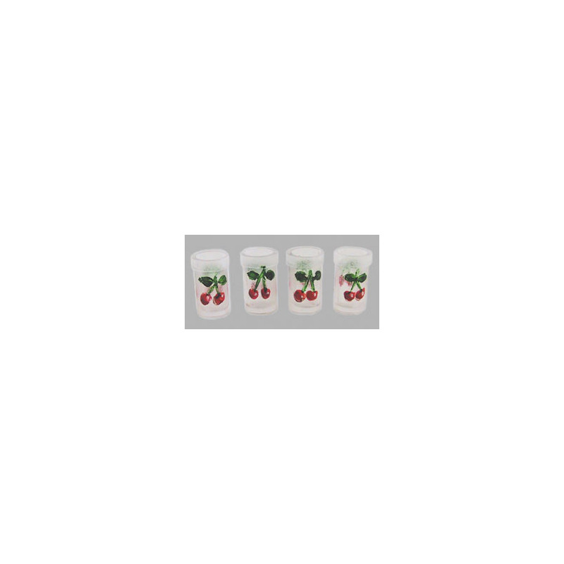 GLASSES W/CHERRY DESIGN