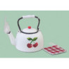 TEAKETTLE W/CHERRIES & POTHOLDER