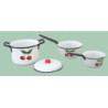 POT W/LID/2 SAUCE PANS W/CHERRIES