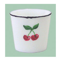 WASTE BASKET W/CHERRIES