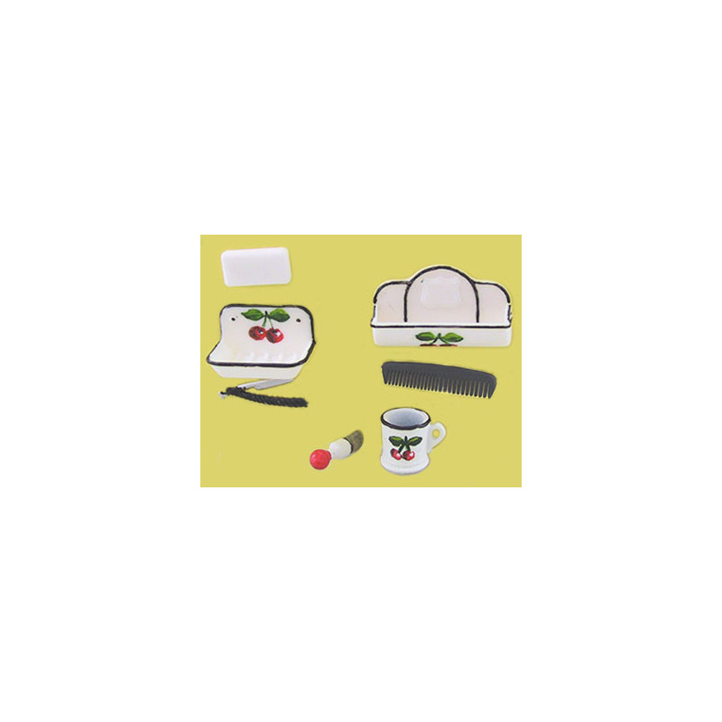 SHAVING ACCESSORIES 6PCS PAINTED CHERRIE