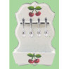 SPOON RACK W/CHERRY DESIGN 4 SPOONS