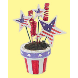 FLOWER POT RED/WH/BLUE