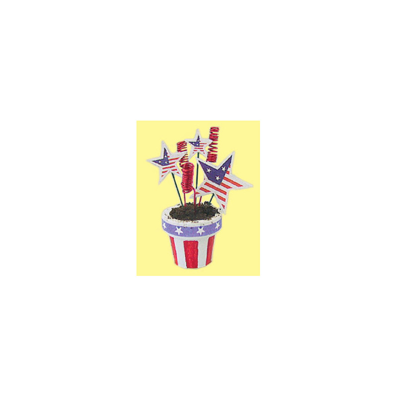 FLOWER POT RED/WH/BLUE