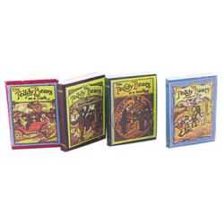 ANTIQUE BOOKS TEDDY BEAR 4PCS