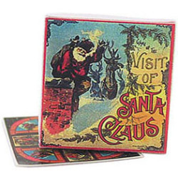 VISIT OF SANTA CLAUS GAME BOARD/BOX/LID