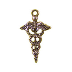 MEDICAL CADUCEUS STERLING SILVER
