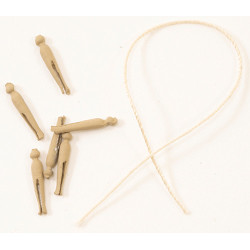Clothes Line And 5 Clothes Pins
