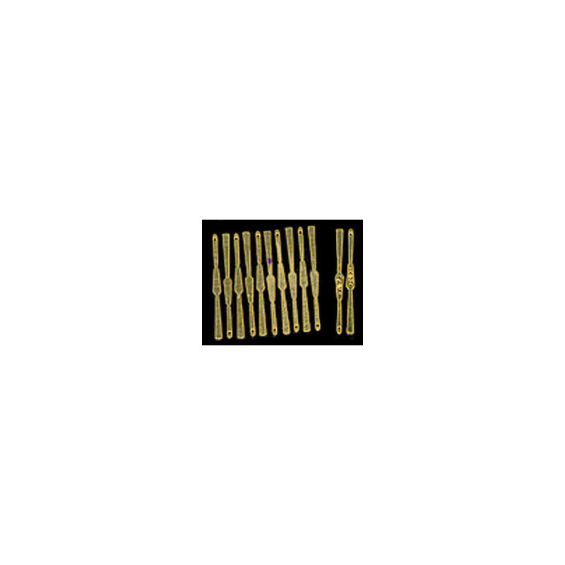 BRASS FAN STICKS W/2 GUARDS 12PCS.