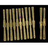 BRASS FAN STICKS W/2 GUARDS 12PCS.
