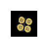 BRASS SMALL PLAIN BUTTONS 4PCS.