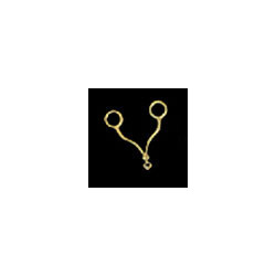 BRASS DOUBLE EYEGLASS FRAME-LORGNETTE