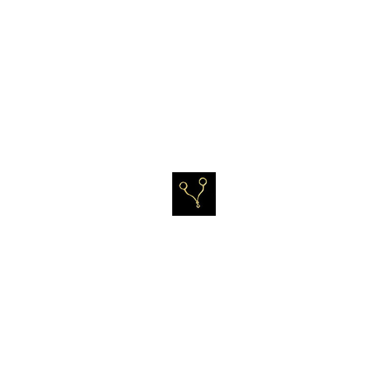 BRASS DOUBLE EYEGLASS FRAME-LORGNETTE