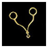 BRASS DOUBLE EYEGLASS FRAME-LORGNETTE