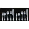 WHITE FLATWARE, 10 PIECES