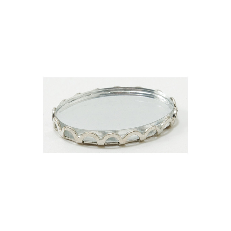 TINY MIRRORED TRAY, SILVER