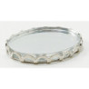 TINY MIRRORED TRAY, SILVER