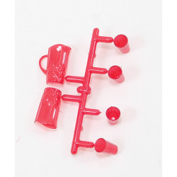 CRYSTAL PITCHER W/4 TUMBLERS, KIT, RUBY