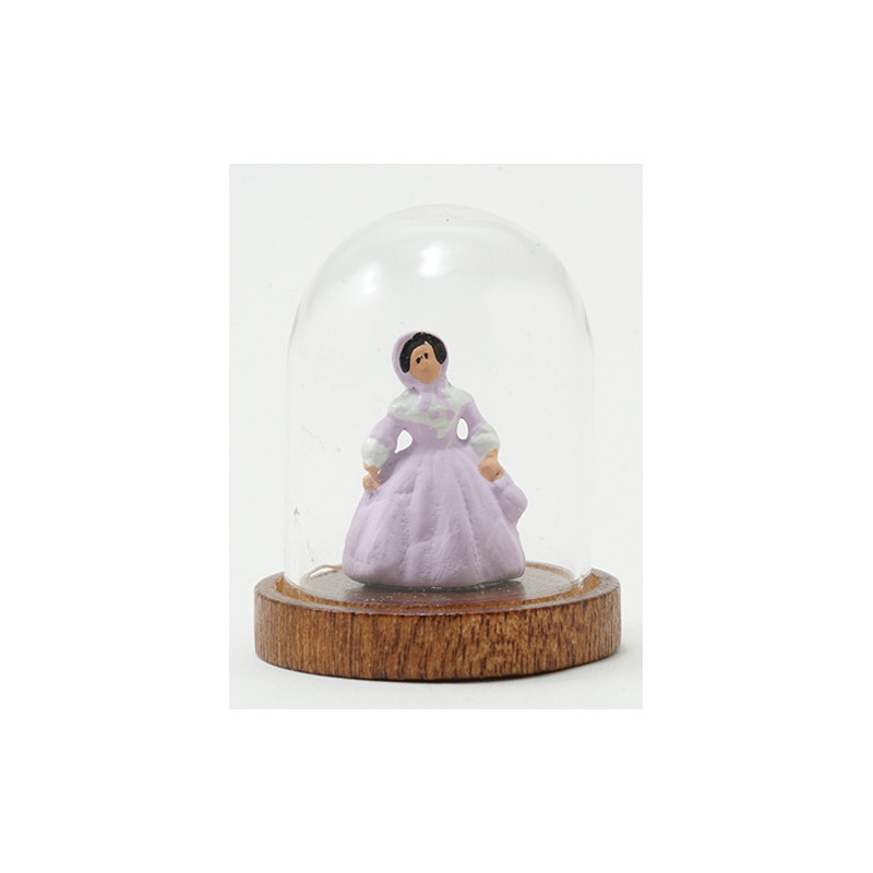 FIGURINE UNDER GLASS DOME