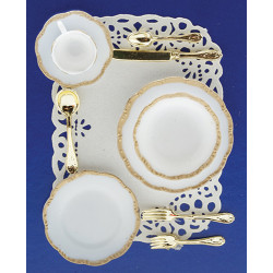 1 PLACE TABLE SETTING-GOLD TRIM