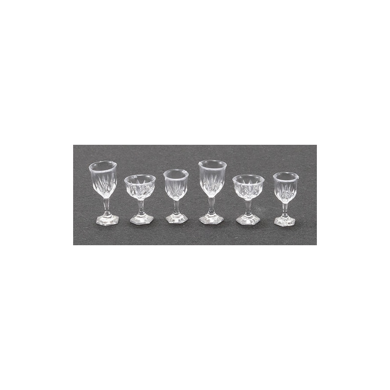 STEMWARE, CLEAR CUT, 6/PC