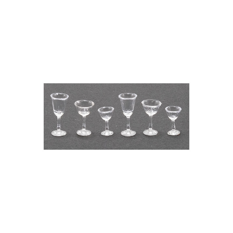 STEMWARE, CLEAR PLAIN, 6/PC