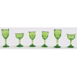 STEMWARE, GREEN, 6 PC