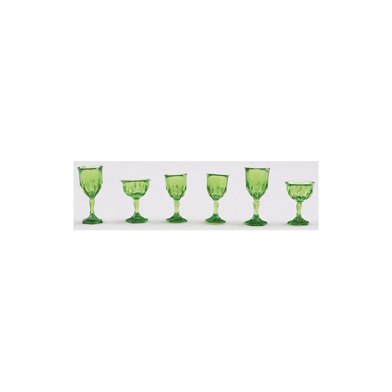 STEMWARE, GREEN, 6 PC
