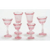 6 PCS., STEMWARE, PINK