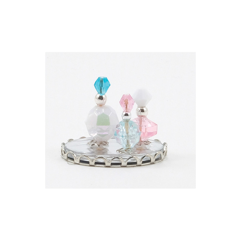 LARGE PERFUME TRAY WITH 3 BOTTLES