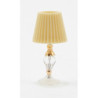 CRYSTAL LIKE TABLE LAMP W/GOLD TRIM