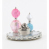 PERFUME TRAY W/2 BOTTLES & POWDER BOX