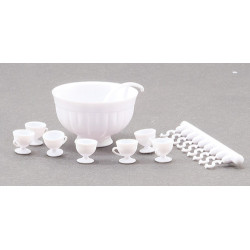 8 PIECE PUNCH BOWL SERVICE, WHITE