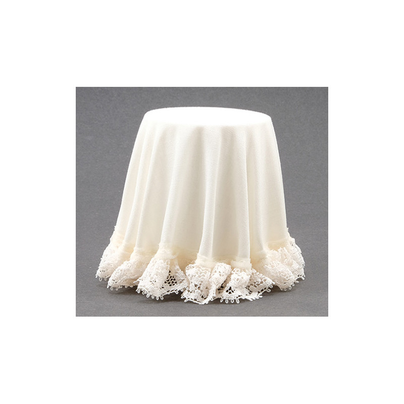 SKIRTED TABLE, IVORY