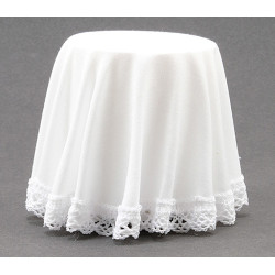 SKIRTED TABLE, WHITE