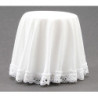 SKIRTED TABLE, WHITE