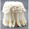 LACE TOP SKIRTED TABLE, IVORY
