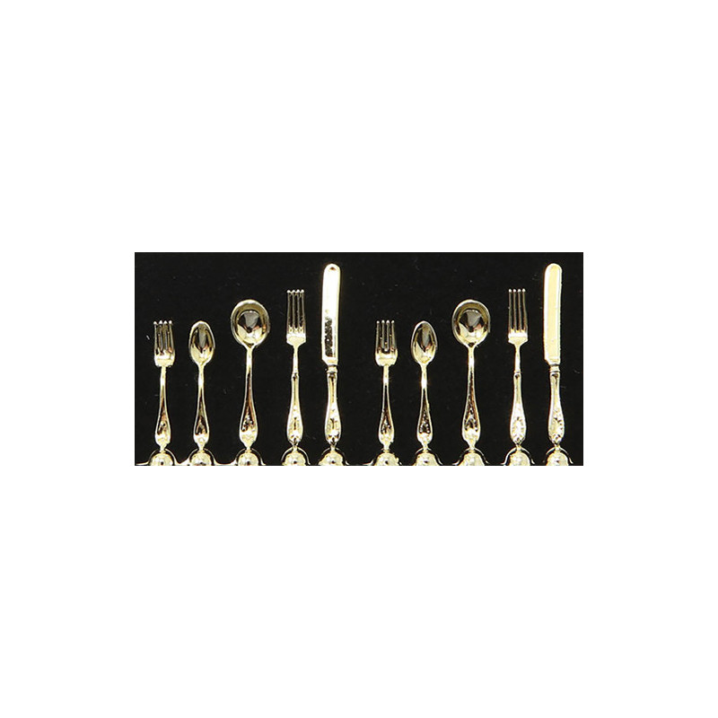 FLATWARE, GOLD 2-5/PC SETS