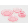 DEPRESSION DISH SET, 5PC PINK