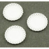 LACE-EDGED PLATES, (3)