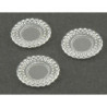 LACE-EDGED PLATES, 3PC CRYSTAL CLEAR