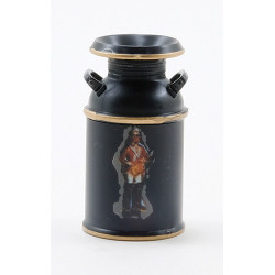 MILK CAN, BLACK W/DECAL