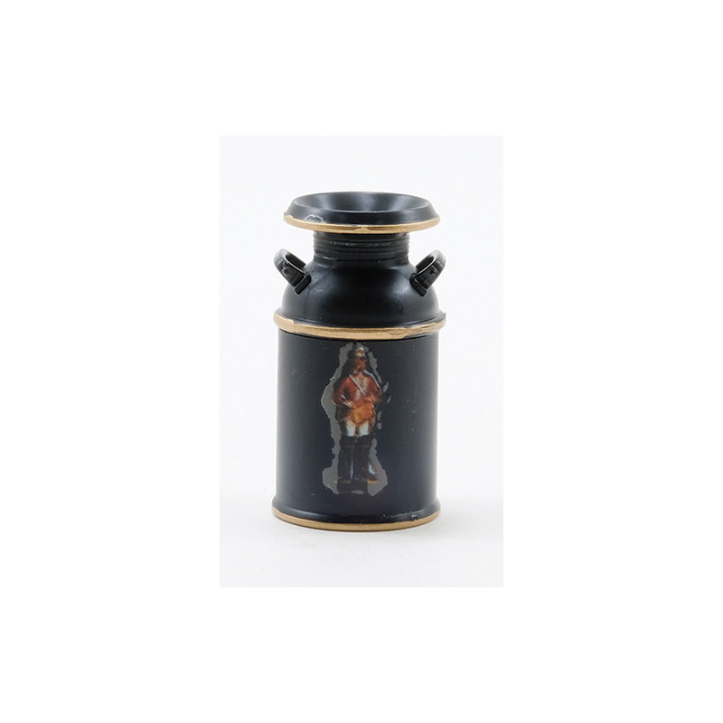 MILK CAN, BLACK W/DECAL