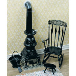 POT BELLY STOVE KIT, BLACK