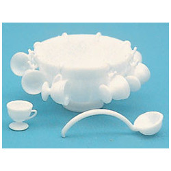 M-120W PUNCH BOWL SET MINIKIT, WHITE